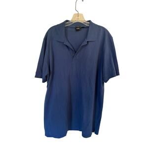 Hugo Boss Men’s Pima Cotton Polo Shirt Short Sleeve Size XL Navy Blue
